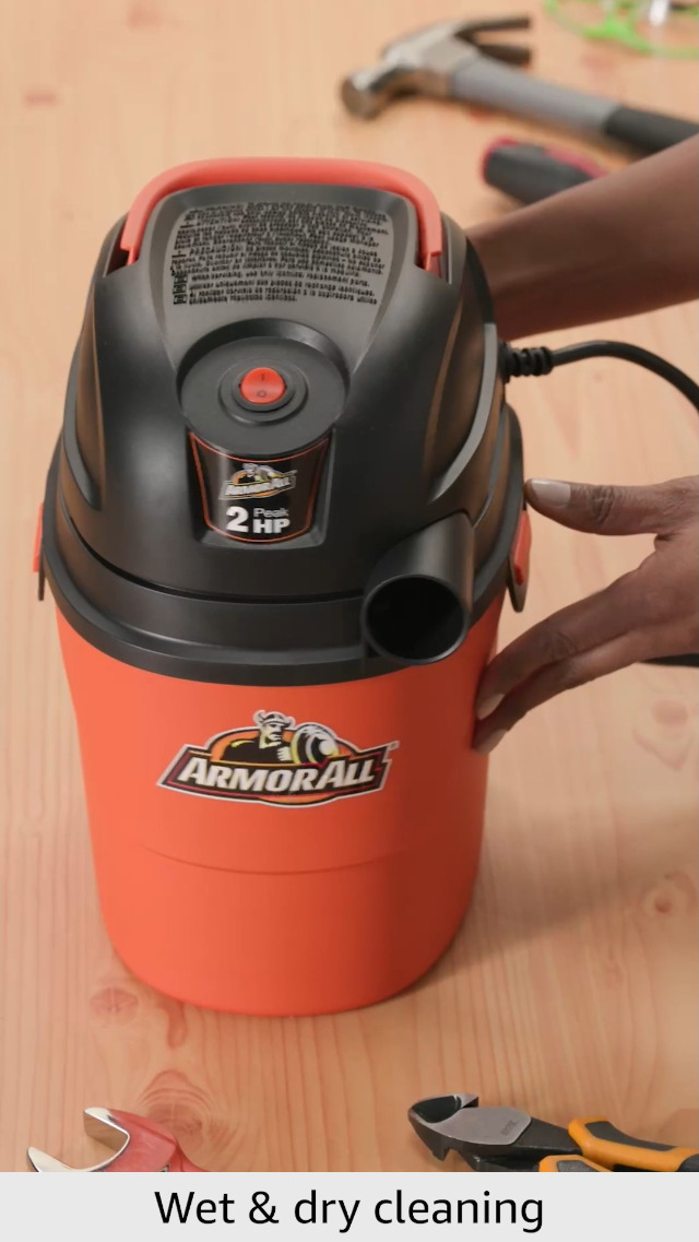 Amazon.com: Armor All® AA155 1.5-Gallon 2 Peak HP Portable Wet/Dry